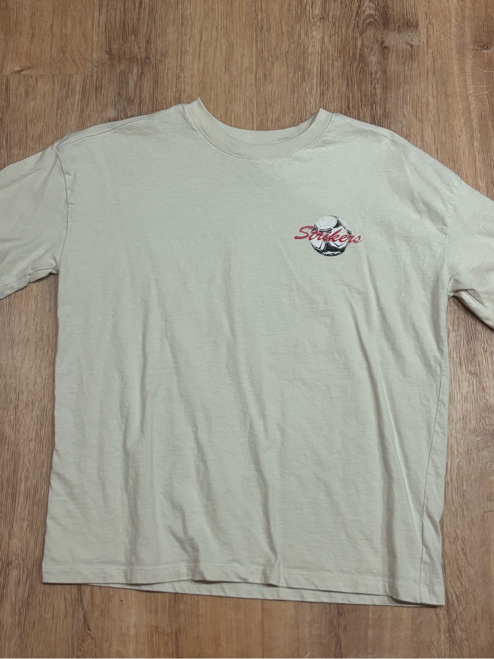 Old Navy Light Beige Soccer Graphic Crewneck Tee